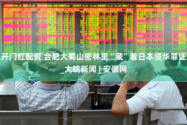 开门红配资 合肥大蜀山密林里“藏”着日本侵华罪证_大皖新闻 | 安徽网